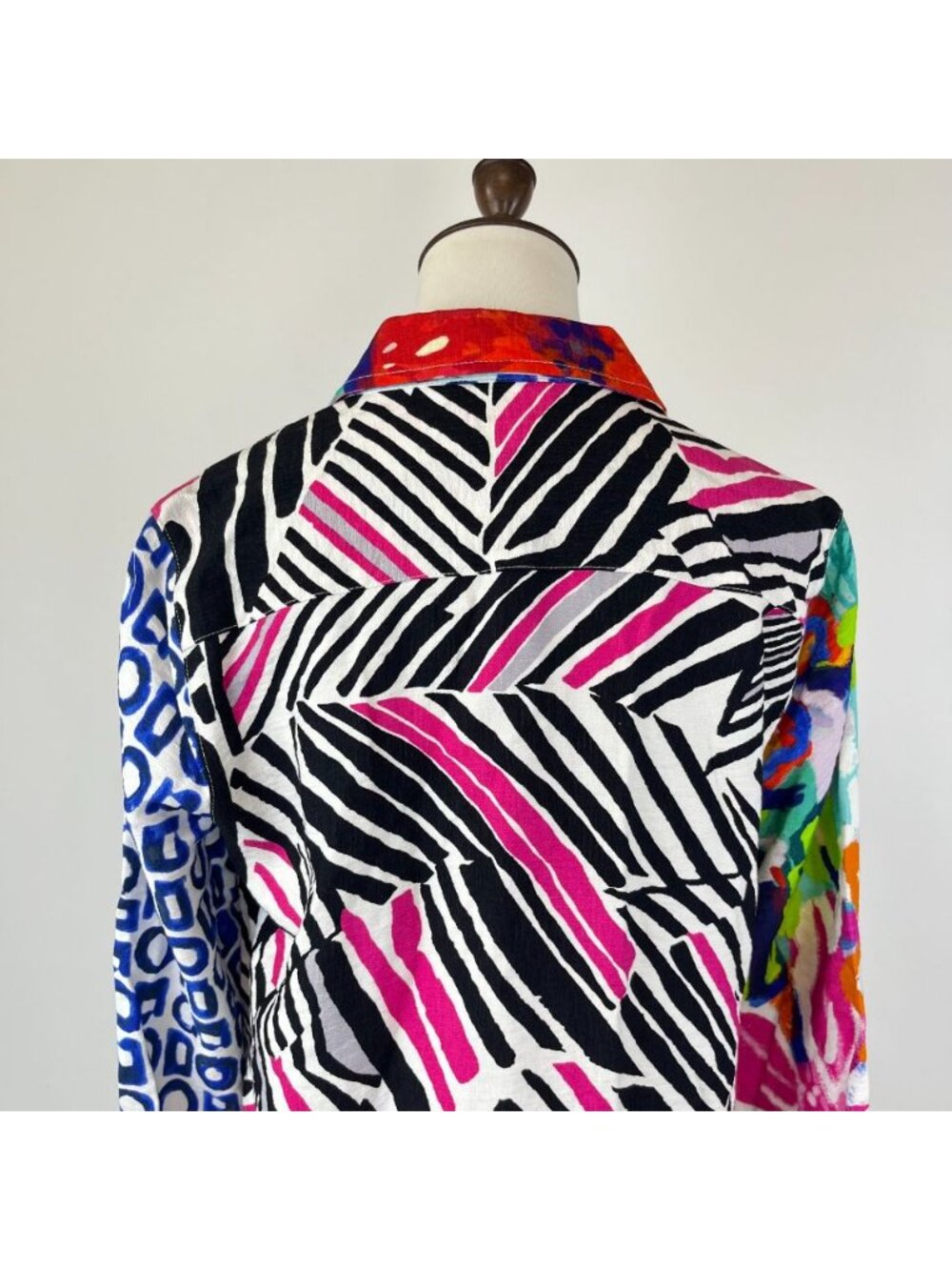 NWOT Coldwater Creek Multicolor Rayon Blend Long-Sleeved Blouse Shirt Size S - Picture 6 of 13